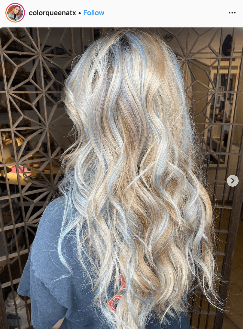 blonde hair blue streaks